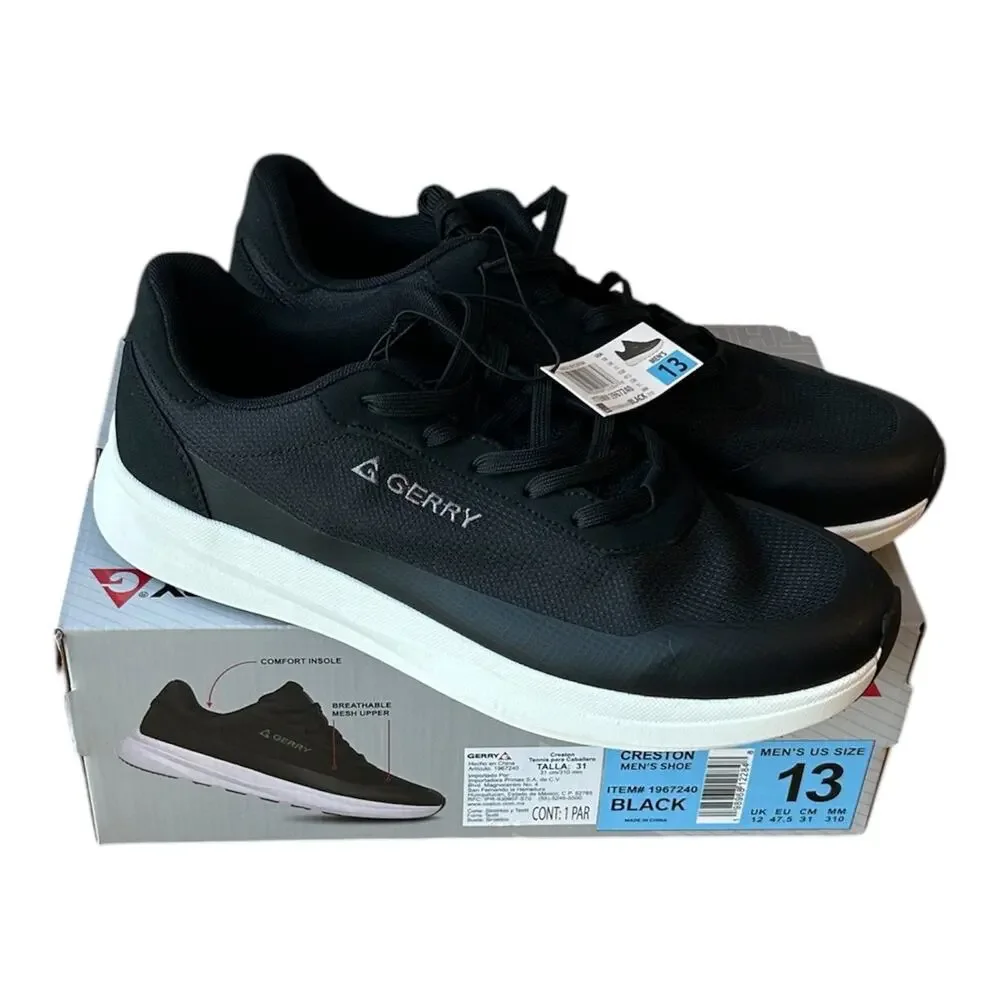 Gerry Men's Creston Shoe, Lightweight, Lace Up, Black, Size 13